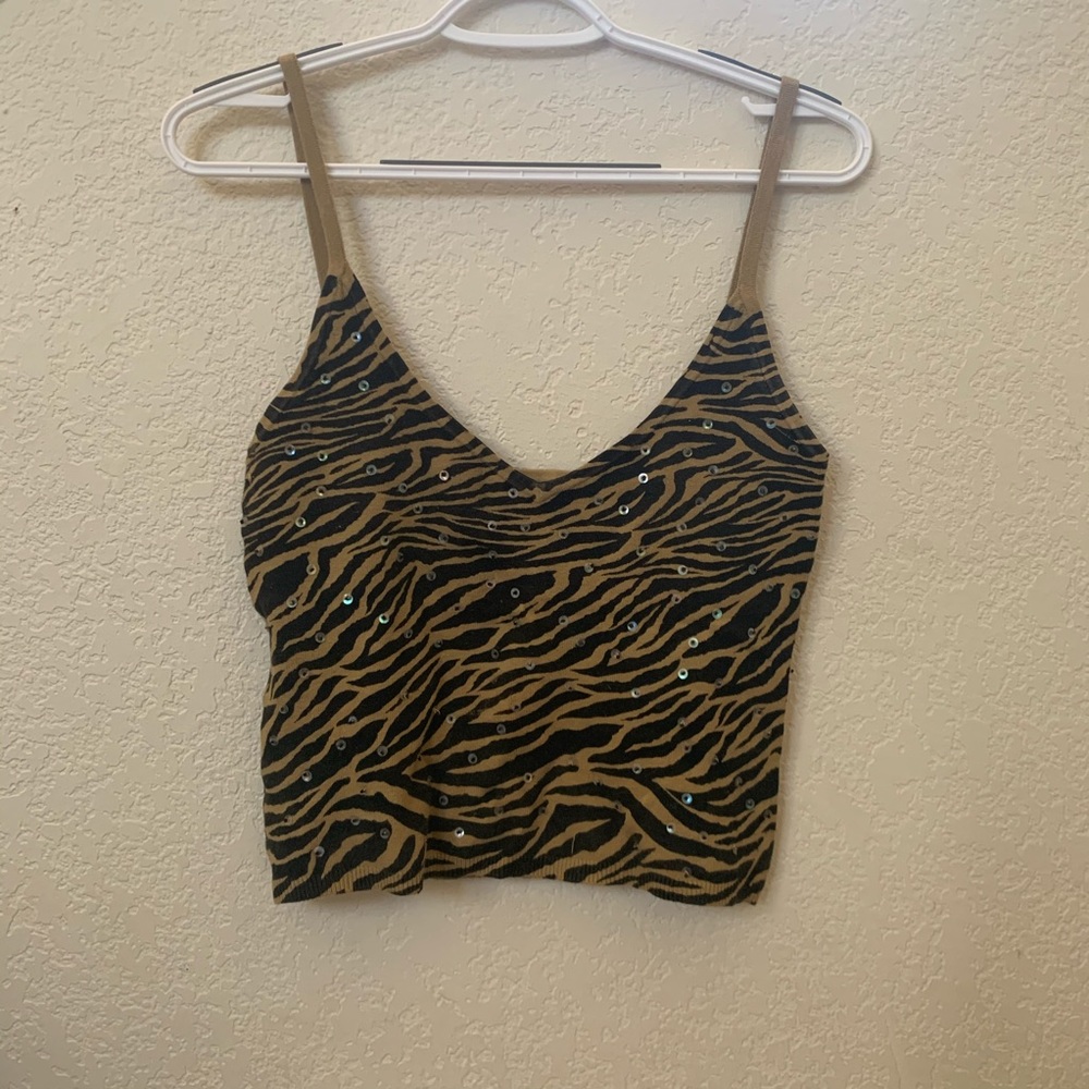 Zebra print cami